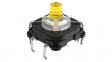 70-220.4S Illuminated Switching Element, LED, Yellow, 1NO, 100mA, PCB Pins