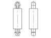 8G505V40159 Дистанц PCB; полиамид 66; Дл: 4мм; защелка / защелка; UL94V-2
