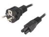 KAB-EU-M3-1.5-BK, Кабель; вилка CEE 7/7 (E/F), IEC C5 "мама"; 1,5м; черный; ПВХ, ESPE
