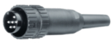 T 3424 501, Вилка; DIN; "папа"; PIN:6; прямой; на провод; пайка; посеребренные, Amphenol