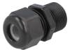 1.209.1301.61 Кабельный ввод; с удлиненной резьбой; PG13,5; IP68; черный