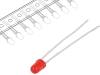 L-7104ID-TNB2.54 LED; 3мм; красный; 12-30мкд; 50°; Поверхность: выпуклая; Шаг:2,54мм