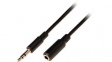 CAGP22050BK100 Stereo Audio Cable 3.5 mm Jack Plug - 3.5 mm Jack Socket 10m