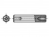 1543717 Дистанцирующая стойка с резьбой; Внутр.резьба: M5; 16мм; сталь