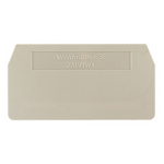 1608740000, ZAP/TW 1 End plate Dark Beige, Weidmuller