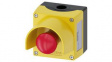 3SU1851-0NC00-2AC2  Emergency Stop Switch Assembly with Collar, 2NC, Red / Yellow, 10 A, 500 V, Scre