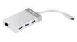 TUC-ETGH3 Media Converter with USB Hub, USB 3.0 - Ethernet, USB-C Plug