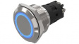 82-6152.1124 Illuminated Pushbutton 1CO, IP65/IP67, LED, Blue, Momentary Function