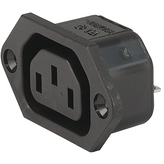 6600.3100.21, Flush-type appliance inlet C13 Screw mounting, Schurter