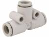 KQ2T23-04A, Тройник; редукционный, быстроразъемный; -1?10бар, SMC PNEUMATICS