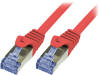 CQ3014S Patch cord; S/FTP; 6a; многопров; Cu; LSZH; красный; 0,25м; 26AWG