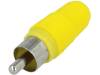 CC-004, Вилка; RCA; "папа"; прямой; пайка; желтый; на провод, Ninigi