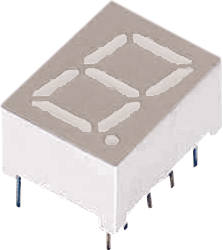 HDSP-F151, 7-segment LED-display red 10 mm THT, Broadcom (Avago)