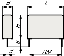 MKM 4 1.0 UF 250V 10% 22.5, Capacitor, radial 1 uF ±10% 250 VDC / 160 VAC, Wima