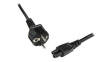 PXTNB3SEU1M IEC Device Cable DE Type F (CEE 7/7) Plug - IEC 60320 C5 1m Black