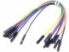 WIRE JUMPER FEMALE TO FEMALE 10PCS Аксессуары: соединительный кабель; "мама"-"мама"; 150мм; PIN:1