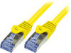CQ3017S Patch cord; S/FTP; 6a; многопров; Cu; LSZH; желтый; 0,25м; 26AWG