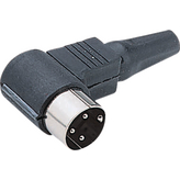 MP-018L, Male plug 90° Black 8P 8 'C', Marushin Electric