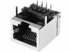RJ45GE Гнездо; RJ45; PIN:8; экранированный; Конфиг.выводов:8p8c; THT
