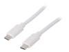 40791, Кабель; USB 3.1; с обеих сторон,вилка USB C; 1м; белый; 10Гбит/с, Goobay