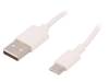 59126, Кабель; USB 2.0,USB 3.1; вилка USB A, вилка USB C; 0,5м; белый, Goobay