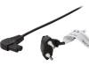 CP134, Кабель; угловая вилка CEE 7/16 (C), угловой IEC C7 "мама"; 2,5А, LOGILINK