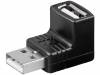 USB-AF/AM.90 Адаптер; USB 2.0; гнездо USB A, угловая вилка USB A; позолота