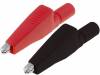 AX-CR-02-SET, Зажим "крокодил"; 5А; черный и красный; Размер гнезда:4мм, AXIOMET