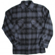 964074099-L Flannel Shirt, Carpenter ACE Размер L черный/серый