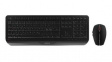 JD-7000PN-2 GENTIX Wireless Keyboard and Mouse, 2000dpi, FR France/AZERTY, USB, Black