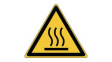 PIC W017-TRI 015-PE-SHEET/1 [54 шт] ISO Safety Sign - Warning, Hot Surface, Triangular, Black on Yellow, Vinyl, Warn