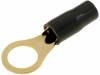 30.4700-83, Наконечник: кольцевой; M10; 10мм2; позолота; изолированный; черный, ACV