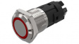 82-4552.2114 Illuminated Pushbutton 1CO, IP65/IP67, LED, Red, Maintained Function