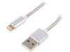 50424, Кабель; USB 2.0; вилка USB A, вилка Apple Lightning; 1,5м, QOLTEC