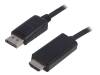 50440, Кабель; DisplayPort 1.1; вилка DisplayPort, вилка HDMI; 1м, QOLTEC