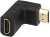 AH0005 Адаптер; гнездо HDMI, HDMI гнездо 90°; черный