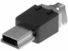 DS1105-01-BBN0 Вилка; USB B mini; пайка; PIN:5; никелированные; 500мА; Uном:30В