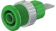 49.7046-25 Safety Socket 4mm Green 32A 1kV Nickel-Plated