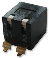 A6SR-2101, Переключатель: DIP-SWITCH; Кол-во секций:2; ON-OFF; 0,025A/24ВDC, Omron