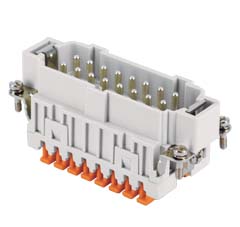 JSHM 16 N, male insert, 32 poles + PE (2 inserts), ILME