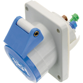 12772, CEE integral socket sloping blue 16 A/230 VAC, Bals