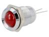 M.1092R Индикат.лампа: LED; вогнутый; Отв: O14мм; на печатную плату