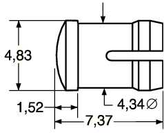 SMQ 250GTP, LED lenses green 3 mm, VCC (VISUAL COMMUNICATIONS COMPANY)