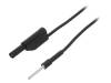 AL 8323/1/100/SW, Измерительный провод; ПВХ; 1м; черный; 19А, Schutzinger