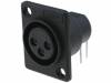 ACF-PC (CP30015) Гнездо; XLR; "мама"; PIN:3; угловой 90°; на панель, на провод; THT