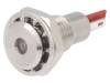DX0505/RD/24 Индикат.лампа: LED; плоский; 24ВDC; Отв: O12,1мм; IP67
