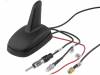 ANT.S06, Антенна; SHARK; АМ, FM, GPS, GSM; DIN, FME-A, SMA-A; черный; 12ВDC, 4CARMEDIA