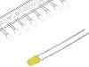 L-7104YD-TNB2.54 LED; 3мм; желтый; 8?15мкд; 50°; Поверхность: выпуклая; Шаг: 2,54мм