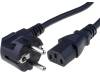 6004.0215, Кабель; угловая вилка CEE 7/7 (E/F), IEC C13 "мама"; 2,5м; ПВХ, Schurter