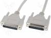 CAB450MO, Кабель; D-Sub 25pin вилка, с обеих сторон; 3м; кабель 25 жильный, BQ CABLE (TME brand)